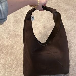 Banana republic brand new suede bag- brown